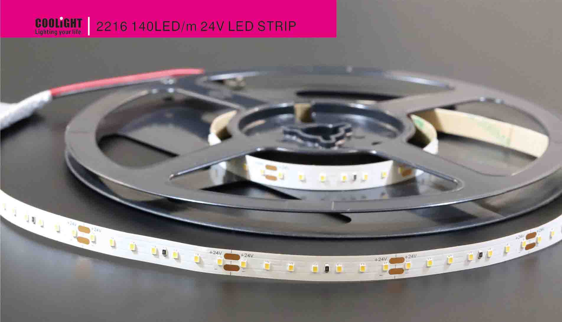 2216 140led/m 24v led strip