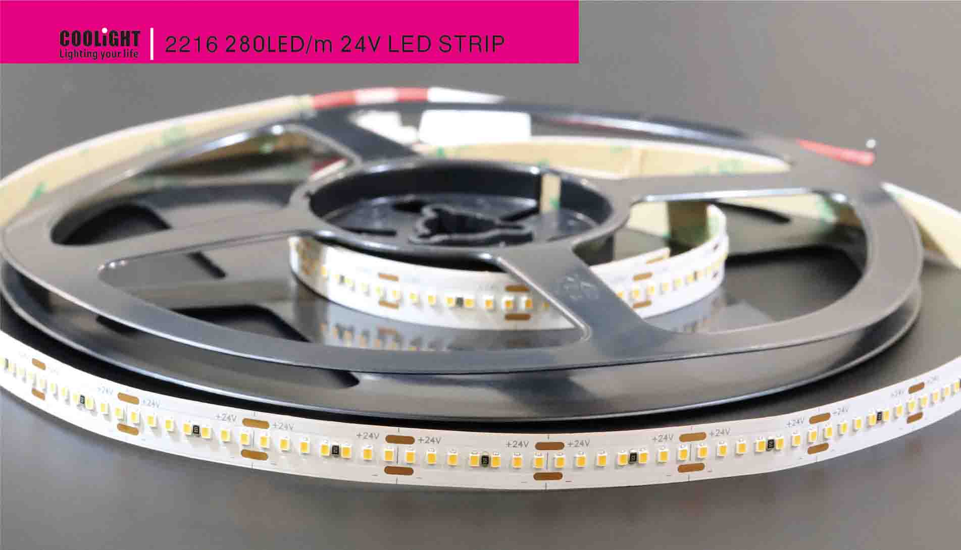 2216 280led/m 24v led strip