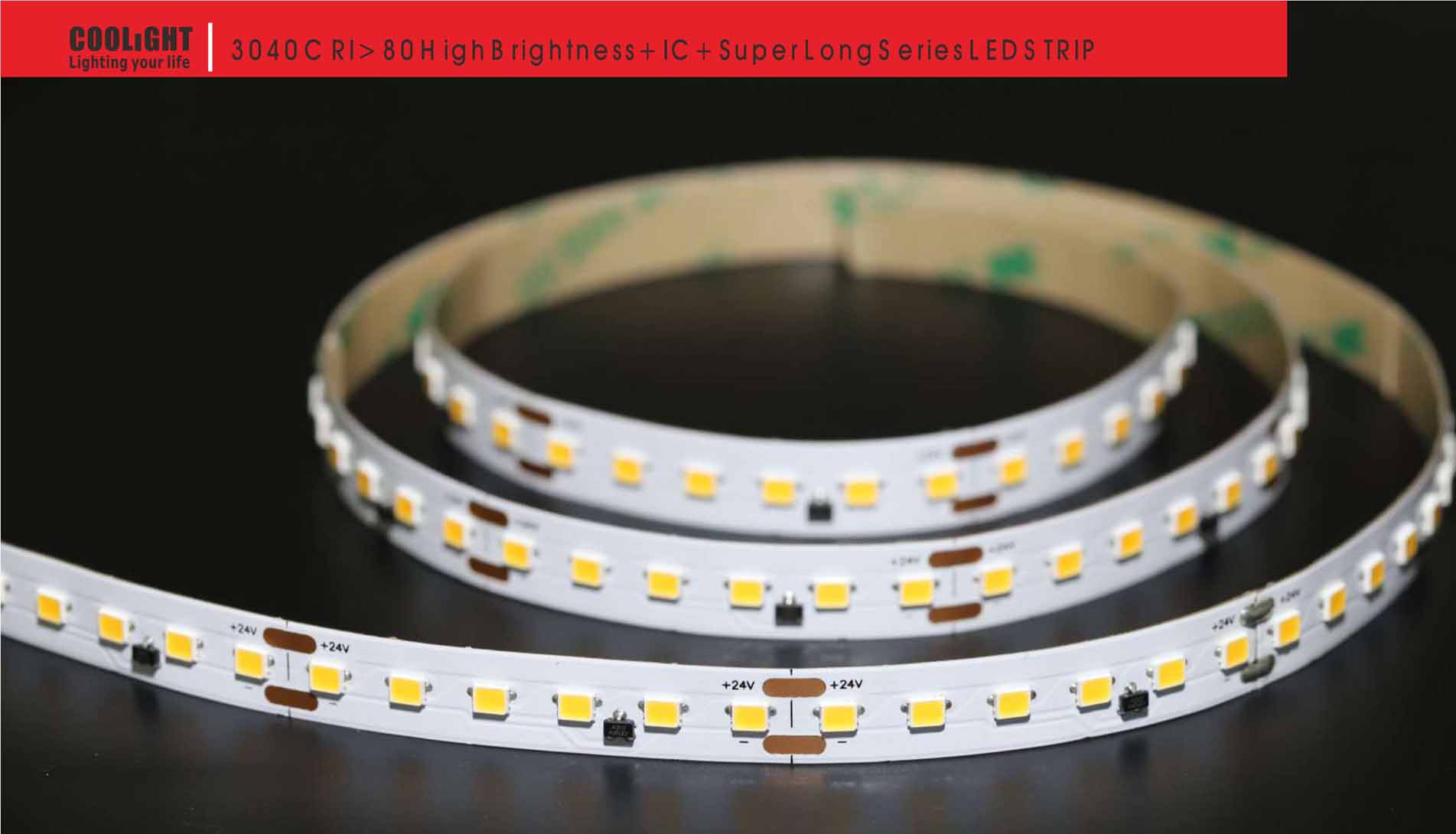 3040 120led/m 24v 14.4w led strip