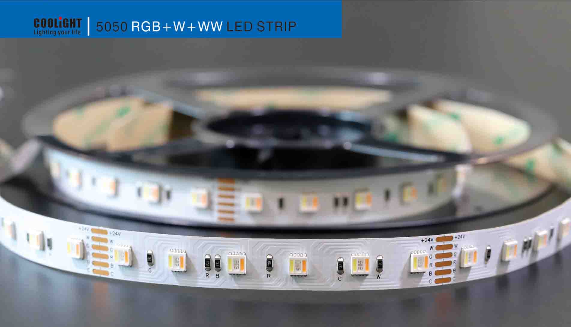 5050 60led/m 24v rgb+w+ww led strip