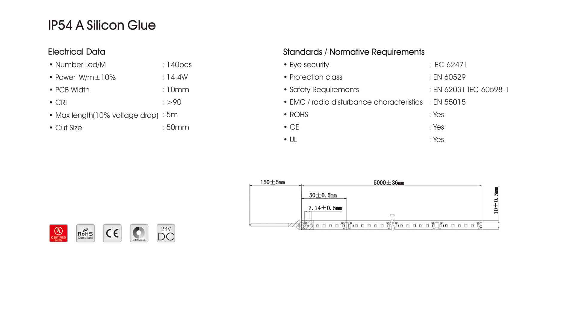 ip54 a silicon glue