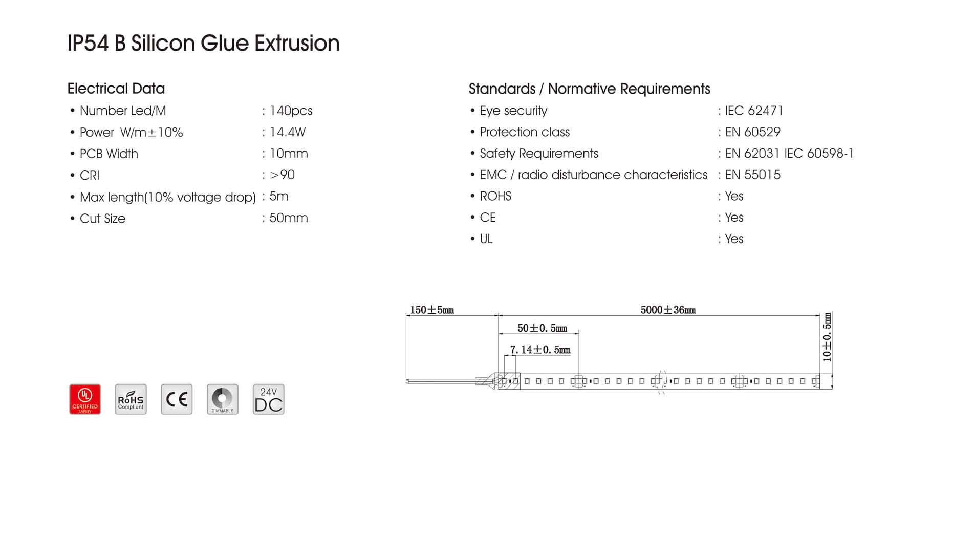 ip54 b silicon glue extrusion