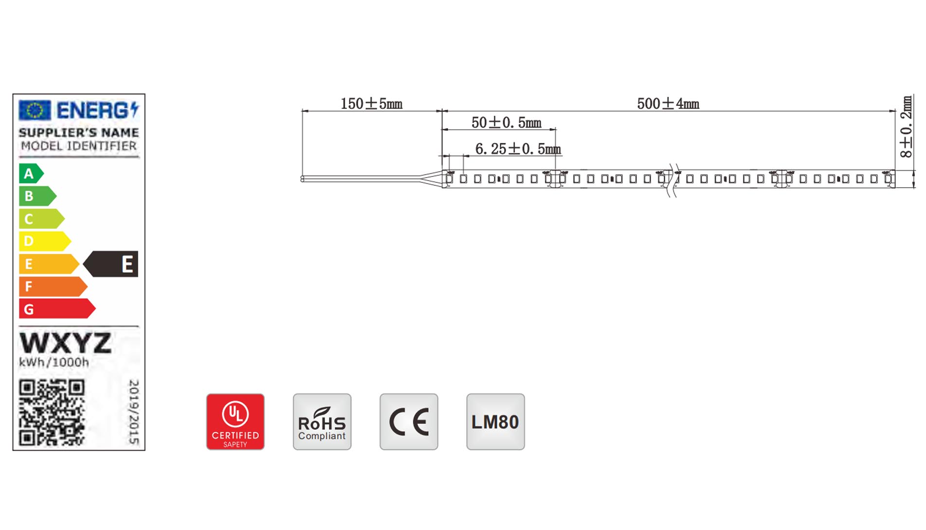 2835 cri80 160led 9.6w