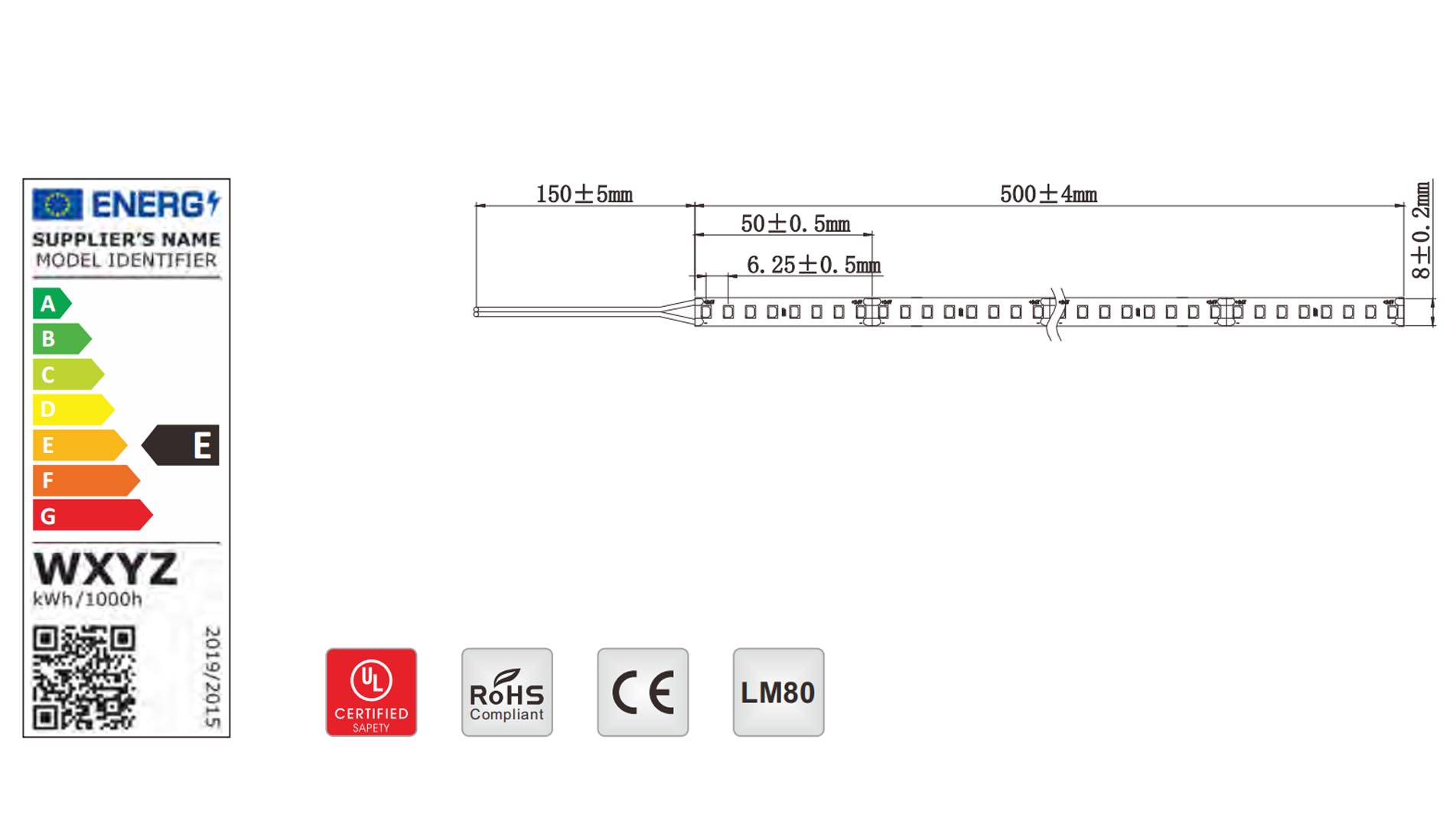 2835 cri90 160led 9.6w seoul