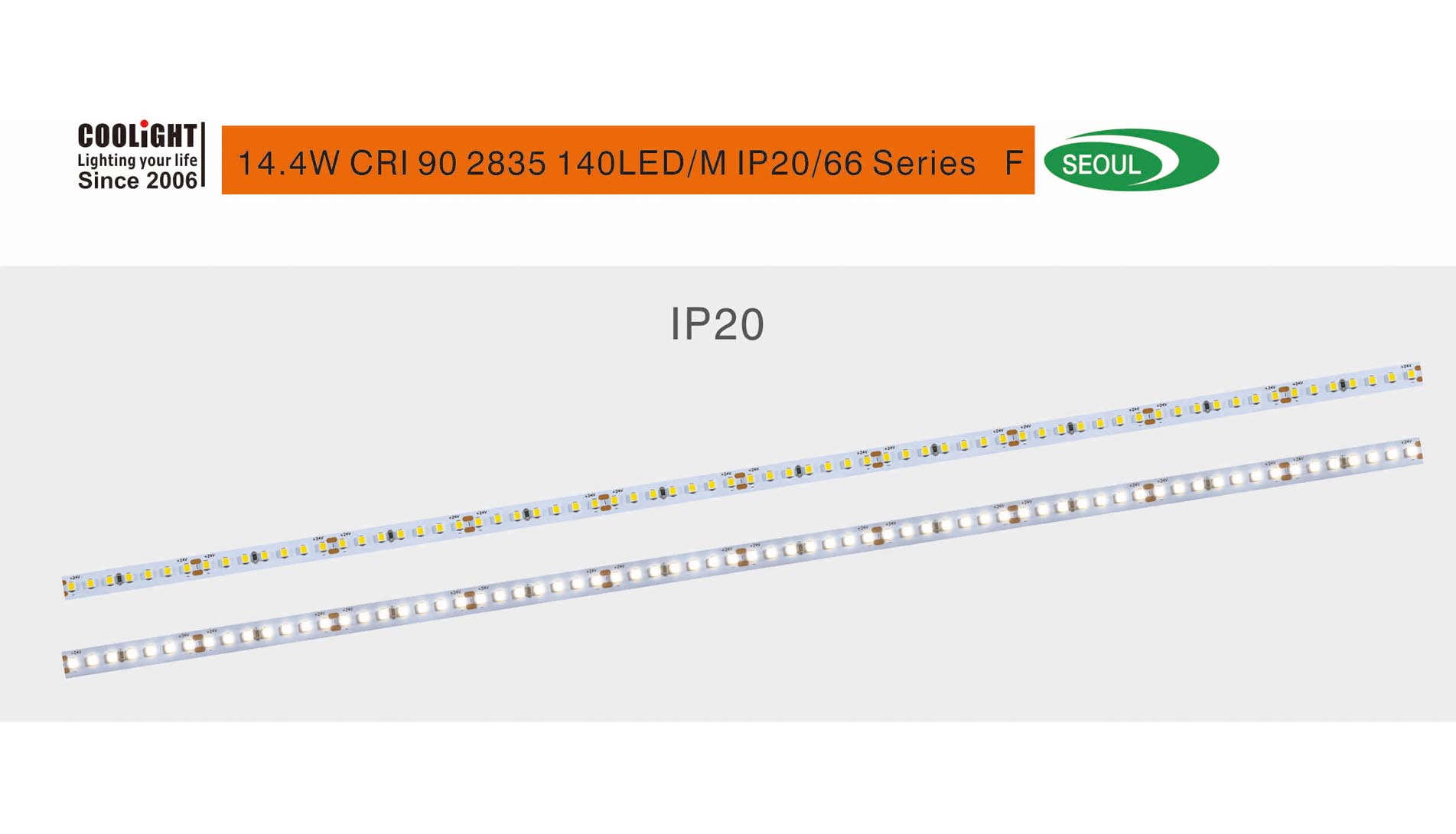 2835 cri90 140led 14.4w 2