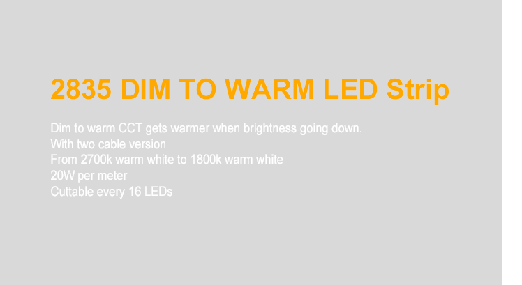 dim to warm