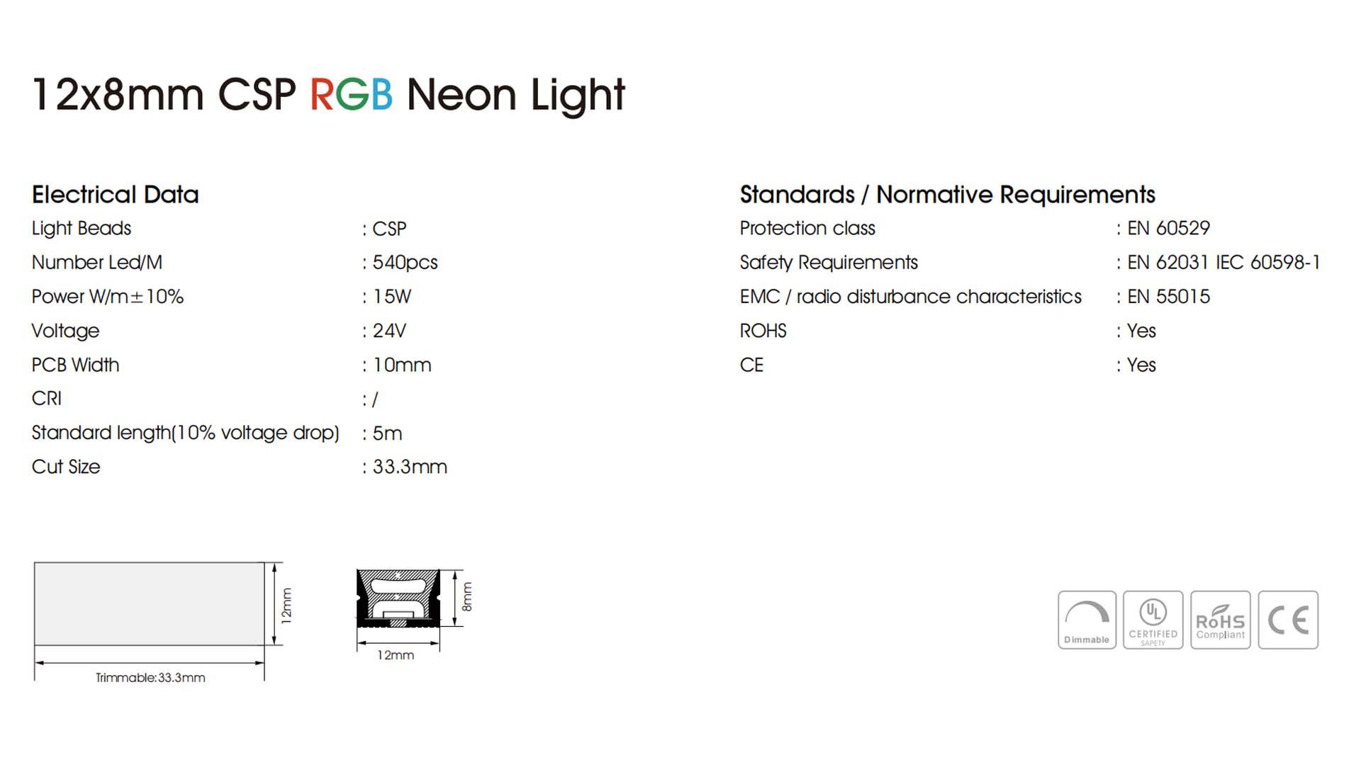 12x8mm CSP RGB Neon Light – COOLIGHT